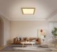 Square 480x480mm FSC Pine Wood Indoor LED Ceiling Light 90032