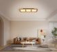 630x230mm Square Circle FSC Pine Wood Indoor LED Ceiling Light 90038