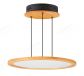 480mm FSC Pine Wood Indoor Round LED Pendant Light 90042