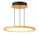 480mm FSC Pine Wood Indoor Round LED Pendant Light 90042