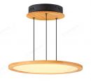 480mm FSC Pine Wood Indoor Round LED Pendant Light 90042