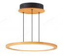 480mm FSC Pine Wood Indoor Round LED Pendant Light 90042