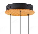 480mm FSC Pine Wood Indoor Round LED Pendant Light 90042