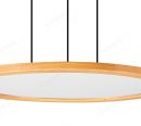 480mm FSC Pine Wood Indoor Round LED Pendant Light 90042