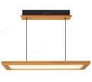 480mm FSC Pine Wood Indoor Rectangle LED Pendant Light 90043