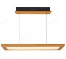 480mm FSC Pine Wood Indoor Rectangle LED Pendant Light 90043