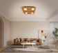 380x380mm FSC Pine Wood Indoor 4 head LED Ceiling Light 90047