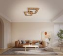 990x680mm FSC Pine Wood Double Frame Indoor LED Ceiling Light 90062