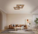 635x495mm FSC Pine Wood Double Frame Indoor LED Ceiling Light 90063