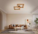 595x450mm FSC Pine Wood Double Frameless Indoor LED Ceiling Light 90067