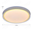 White Cover with Golden Line Design Housing LED Indoor Ceiling Lamps 40033