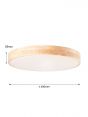 Diameter 490mm CCT+RGB Backlight Remote Controller Wood Color Frame LED Light 40060