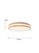 Wood Line Dia.380mm Wall Switch Memory Function LED Ceiling Light 40061