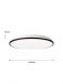 Black Color Dia.480mm Wall Switch Memory Function LED Ceiling Light 40063