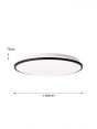 Black Color Dia.480mm Wall Switch Memory Function LED Ceiling Light 40063