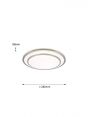 Sliver Double Line Edge Round Shape Dimming LED Ceiling Panel Light 40080