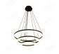 Three Ring Combination Black Color Edge CCT LED Integrated Chandelier 20011