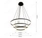 Three Ring Combination Black Color Edge CCT LED Integrated Chandelier 20011